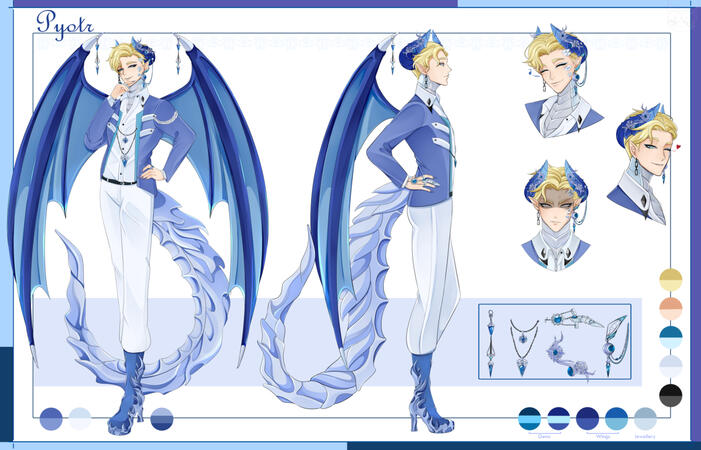 Revamped character for the Vtuber Pyotr